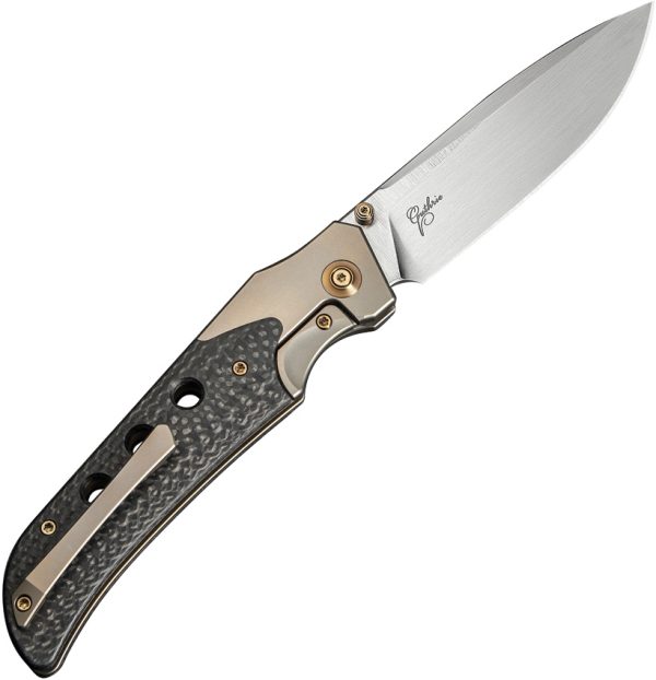 We Knife Co Ltd Guthrie Bolster Lock Folding Knife 4" CPM-20CV Champagne Titanium