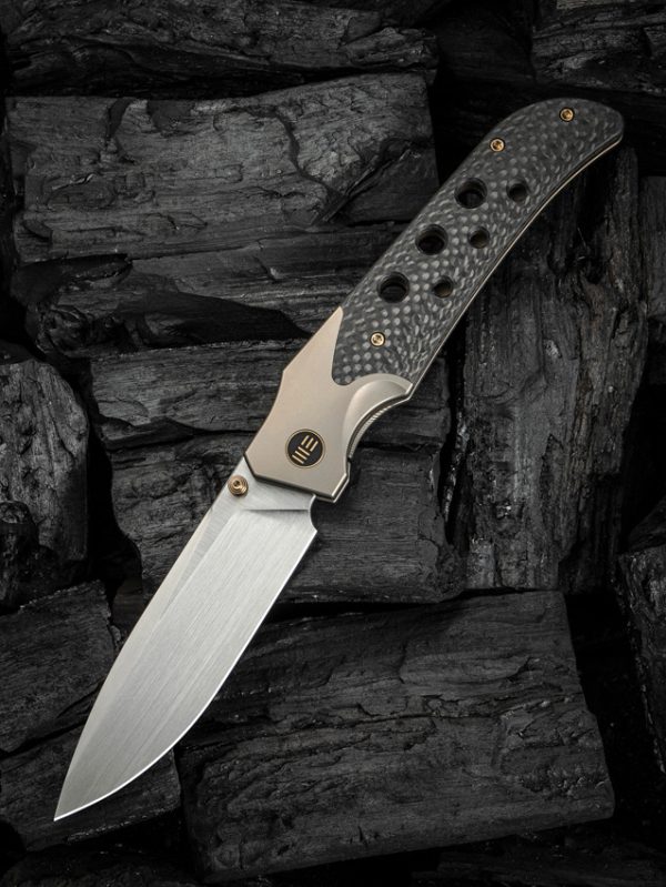 We Knife Co Ltd Guthrie Bolster Lock Folding Knife 4" CPM-20CV Champagne Titanium