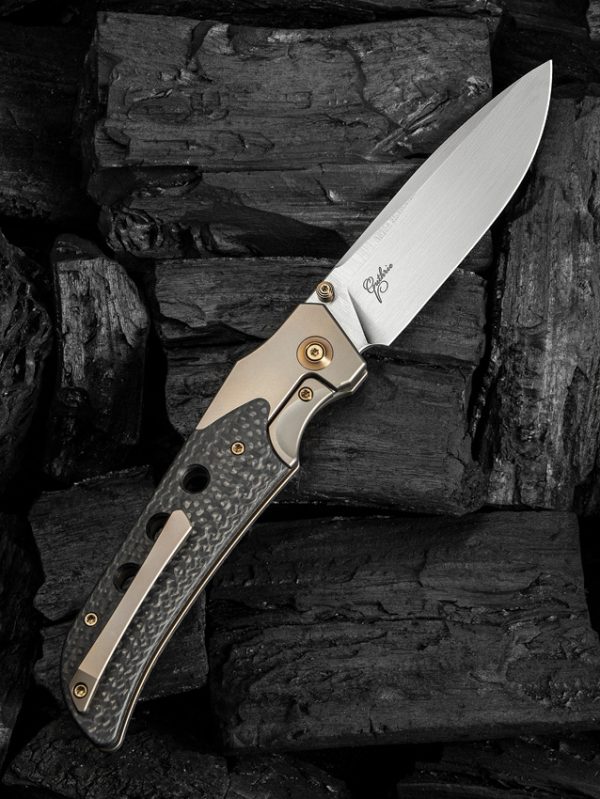 We Knife Co Ltd Guthrie Bolster Lock Folding Knife 4" CPM-20CV Champagne Titanium