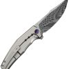 We Knife Co Ltd Kyklos Framelock Damascus 3.75in Folding Knife
