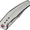 We Knife Co Ltd Kyklos Framelock Damascus 3.75in Folding Knife
