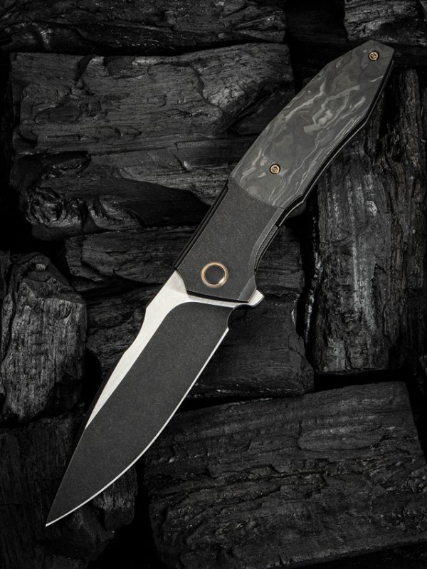 We Knife Co Ltd Archeozoic 4" Bohler M390 Interframe Lock Folding Knife Black