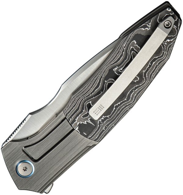 WE230912_add_01 We Knife Co Ltd Archeozoic 4" M390 Gray Titanium Folding Knife