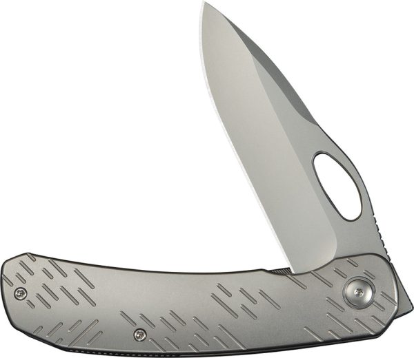 We Knife Co Ltd Inmate Framelock Folding Knife 3.75" CPM-20CV Gray Titanium