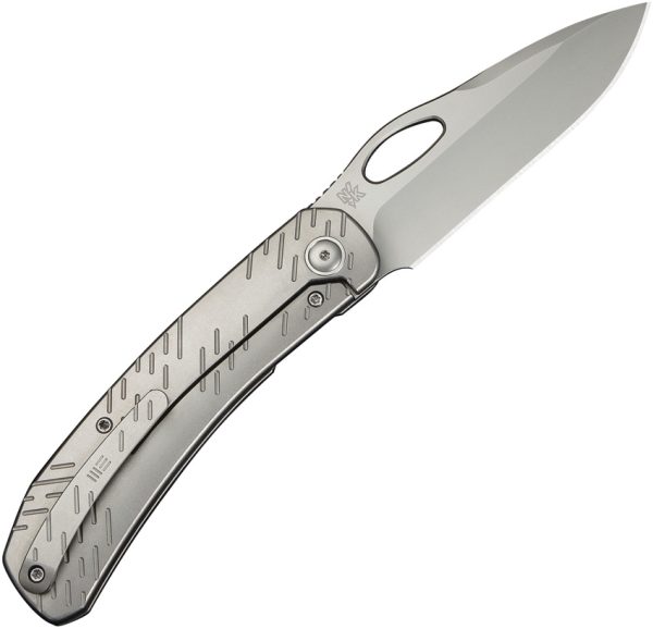 We Knife Co Ltd Inmate Framelock Folding Knife 3.75" CPM-20CV Gray Titanium
