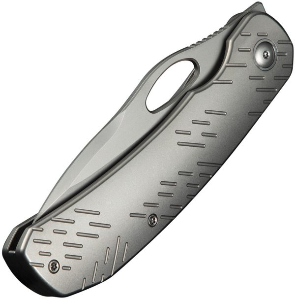 We Knife Co Ltd Inmate Framelock Folding Knife 3.75" CPM-20CV Gray Titanium
