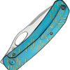 We Knife Co Ltd Inmate Framelock Folding Knife 3.75" CPM-20CV Blue Titanium