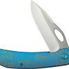 We Knife Co Ltd Inmate Framelock Folding Knife 3.75" CPM-20CV Blue Titanium