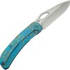 We Knife Co Ltd Inmate Framelock Folding Knife 3.75" CPM-20CV Blue Titanium