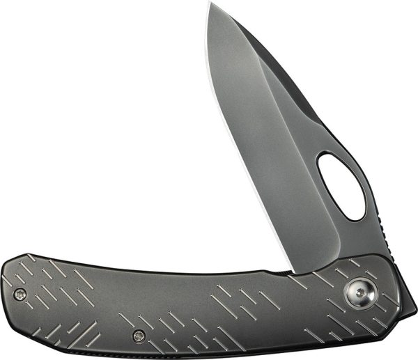 We Knife Co Ltd Inmate Framelock 3.75" CPM-20CV Gray Titanium Folding Knife