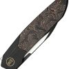 We Knife Co Ltd Brr15 Folding Knife 3.25" M390 Wharncliffe Bolster Lock Black