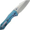 We Knife Co Ltd High-Fin XL Framelock Folding Knife Blue Titanium 3.5" CPM-20CV