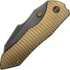 We Knife Co Ltd High-Fin XL Framelock 3.5" CPM-20CV Gold Titanium