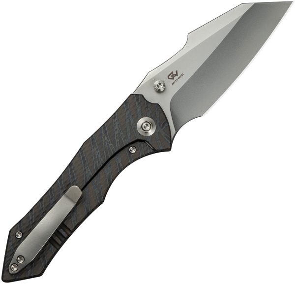 We Knife Co Ltd High-Fin XL Framelock Folding Knife 3.5" CPM-20CV Flame