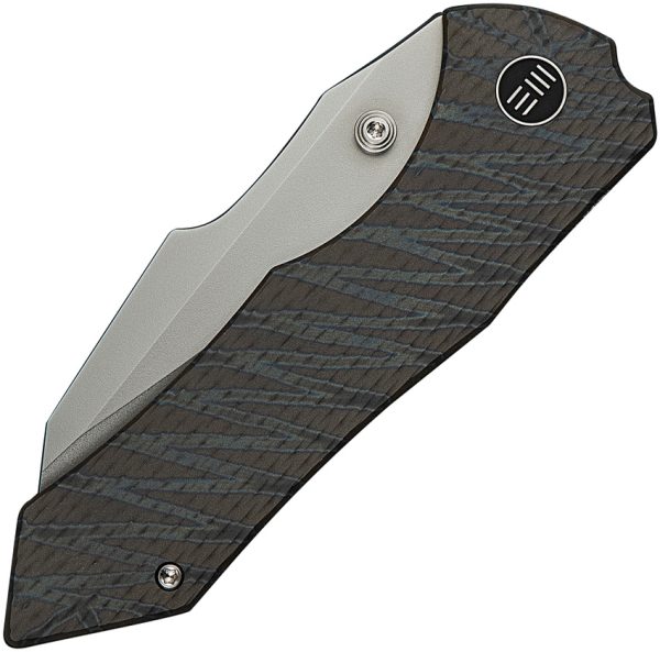 We Knife Co Ltd High-Fin XL Framelock Folding Knife 3.5" CPM-20CV Flame