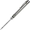 We Knife Co Ltd High-Fin XL Framelock Folding Knife 3.5" Damasteel Gray Titanium