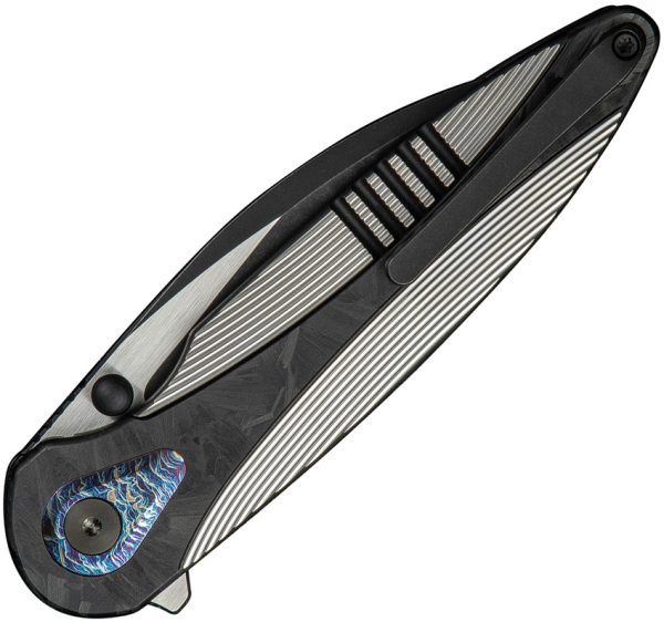 We Knife Co Ltd Zenthra Folding Knife 3.38" M390 Wharncliffe Framelock Black