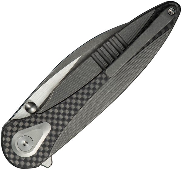 We Knife Co Ltd Zenthra Nested Framelock Gray Stonewash M390