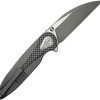 We Knife Co Ltd Zenthra Nested Framelock Gray Stonewash M390
