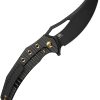 We Knife Co Ltd Epaulette Framelock Folding Knife 3.5" M390 Black