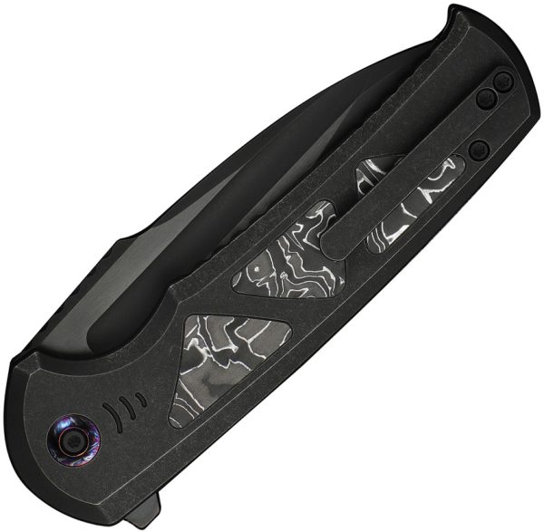 We Knife Co Ltd Sylox Button Lock Folding Knife 3.88" M390 Black