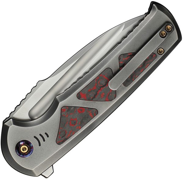 We Knife Co Ltd Sylox Button Lock Folding Knife Gray 3.88in M390