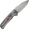 We Knife Co Ltd Sylox Button Lock Folding Knife Gray 3.88in M390