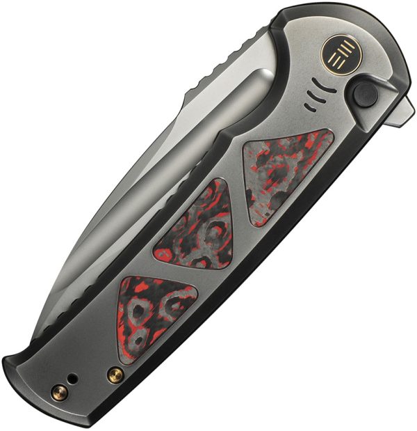 We Knife Co Ltd Sylox Button Lock Folding Knife Gray 3.88in M390