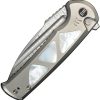 We Knife Co Ltd Sylox Button Lock Folding Knife Damascus 3.88" w/ Case