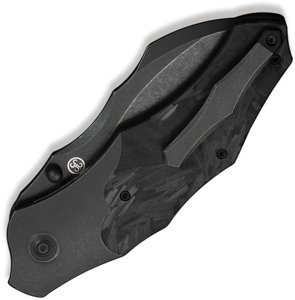 We Knife Co Ltd Orc Boss Nested Linerlock Folding Knife 3.88" CPM-20CV Black
