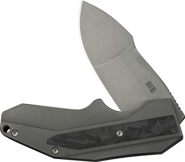 We Knife Co Ltd Coral Framelock Folding Knife 3" CPM-20CV Gray Titanium