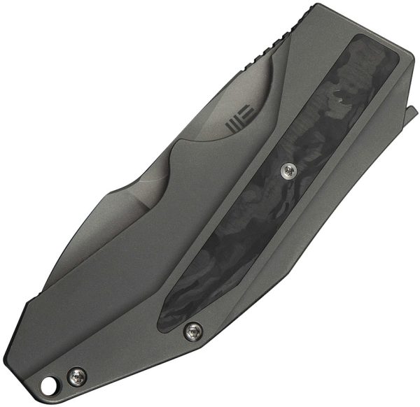 We Knife Co Ltd Coral Framelock Folding Knife 3" CPM-20CV Gray Titanium