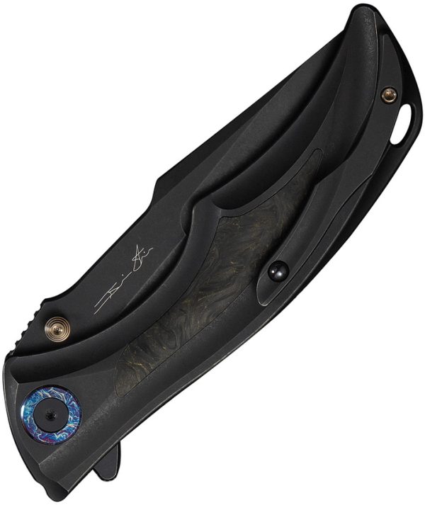 We Knife Co Ltd Tighe Folding Knife Button Lock 4" M390 Black