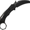 We Knife Co Ltd Tayra Framelock Folding Knife, 2.25" Bohler M390 Hawkbill, Black Titanium