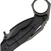 We Knife Co Ltd Tayra Framelock Folding Knife, 2.25" Bohler M390 Hawkbill, Black Titanium