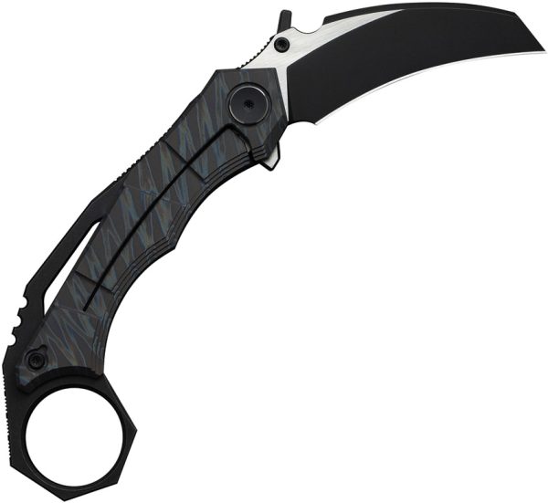 We Knife Co Ltd Tayra Framelock Flame 2.25" Hawkbill Folding Knife