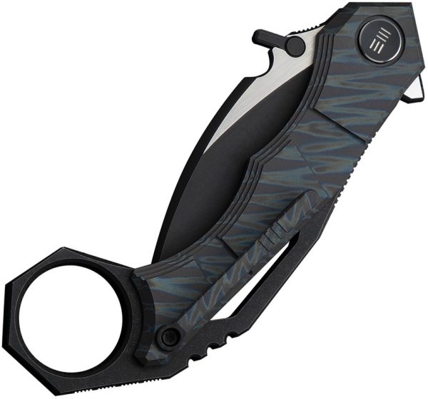 We Knife Co Ltd Tayra Framelock Flame 2.25" Hawkbill Folding Knife