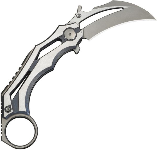 We Knife Co Ltd Cryonix Linerlock Folding Knife Blue Titanium 2in M390