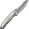 We Knife Co Ltd Ryson Framelock Folding Knife 3.3" Damasteel Gray Titanium