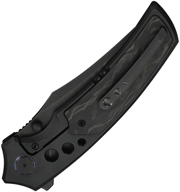 We Knife Co Ltd Skynix Bolster Lock Folding Knife Black Marble CF