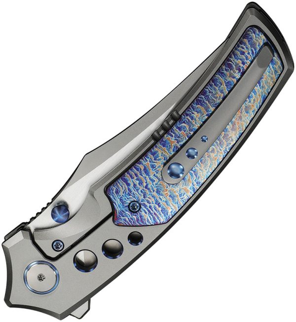 We Knife Co Skynix Bolster Lock Folding Knife 3.75" M390 Gray Titanium
