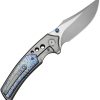 We Knife Co Skynix Bolster Lock Folding Knife 3.75" M390 Gray Titanium