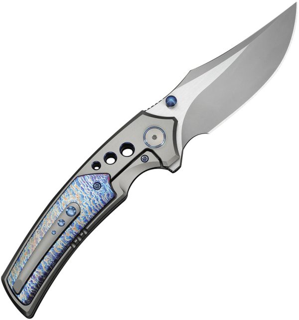 We Knife Co Skynix Bolster Lock Folding Knife 3.75" M390 Gray Titanium