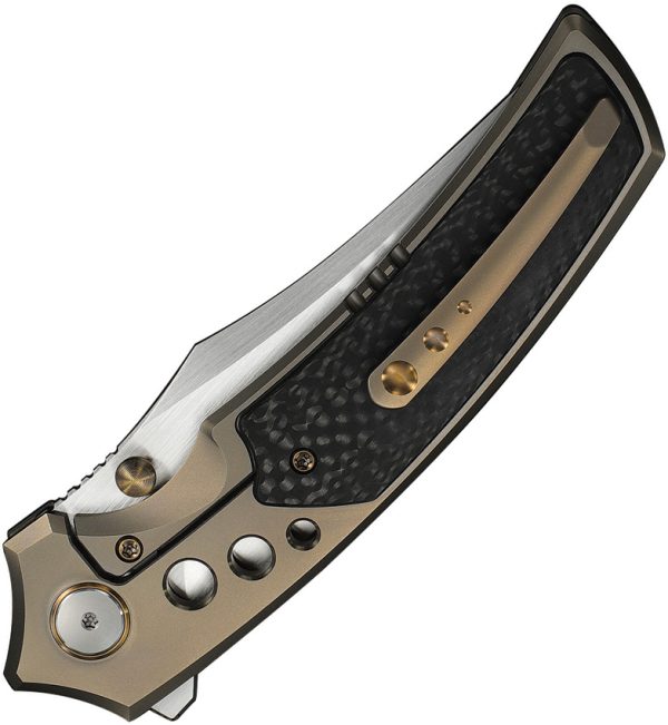 We Knife Co Ltd Skynix Bolster Lock Folding Knife 3.75" M390 Twill CF