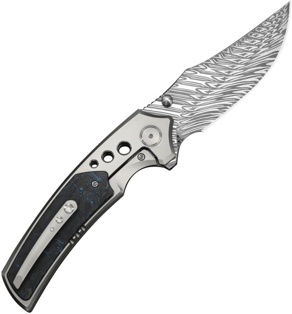 We Knife Co Ltd Skynix Bolster Lock Folding Knife Gray Titanium Blue CF