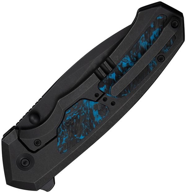 We Knife Co Ltd Corwyn Framelock Black/Blue Carbon Fiber
