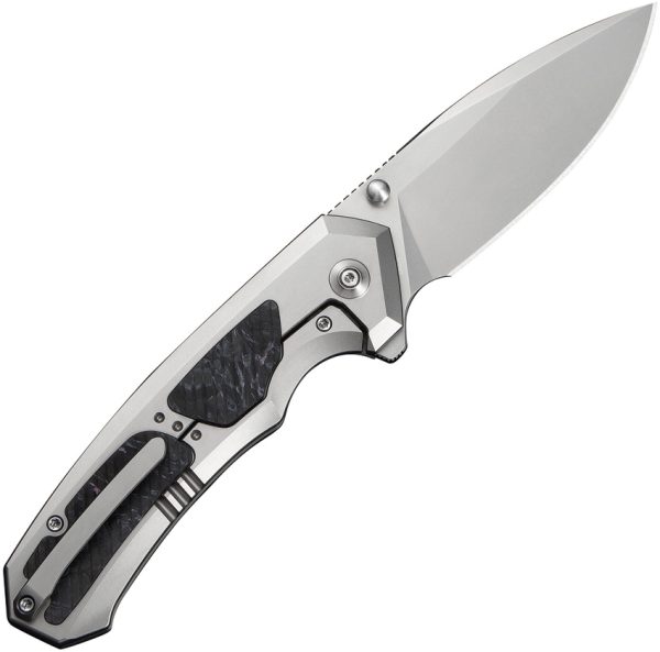 We Knife Co Ltd Corwyn Framelock 3.75" M390 Black/Pink Carbon Fiber
