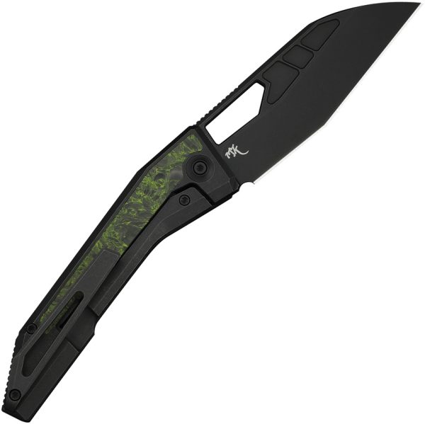 We Knife Co Ltd Inceptus Framelock 3.5" Bohler M390 Black Titanium Green CF