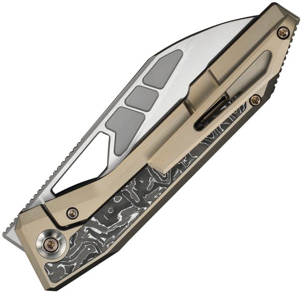 We Knife Co Ltd Inceptus Framelock 3.5" M390 Wharncliffe Bronze Titanium