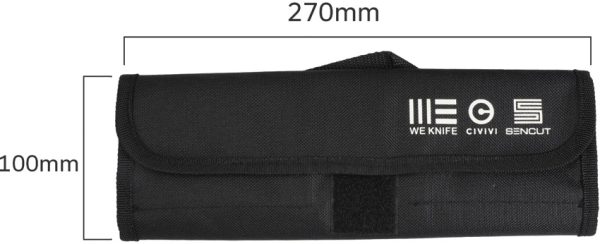 We Knife Co Ltd Knife Roll Black Nylon 10-Knife Capacity